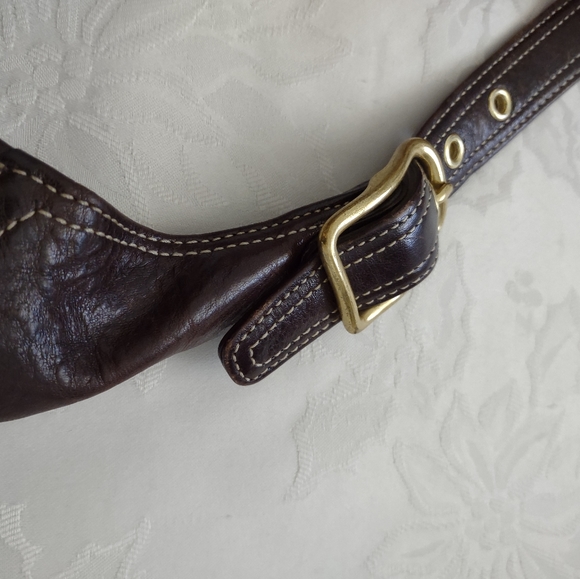 Coach leather tweed plaid tartan hobo bag shoulder handbag vintage - Picture 7 of 11